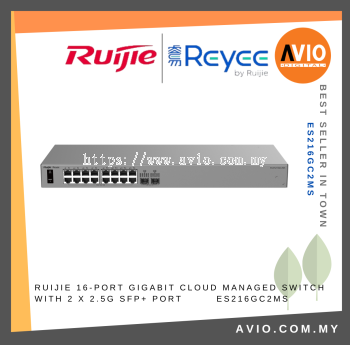 RUIJIE 16-Port Gigabit Cloud Managed Switch with 2 x 2.5G SFP+ Port ES216GC2MS