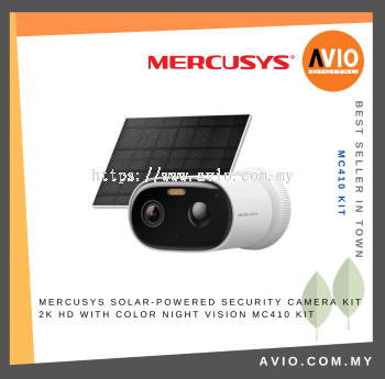 MERCUSYS Solar-Powered Security Camera Kit 2K HD with Color Night Vision MC410 KIT
