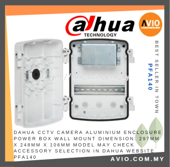 Dahua CCTv Camera Aluminium Enclosure Power Box Wall Mount for PTZ May Check Accessory Selection in Dahua Website PFA140