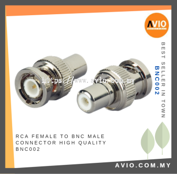 RCA Female to BNC Male Connector High Quality BNC002