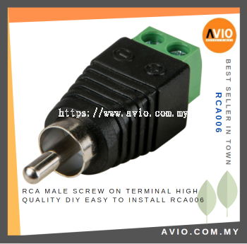 RCA Male Screw On Terminal High Quality DIY Easy to Install RCA006