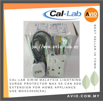 CAL-LAB CALLAB CAL LAB Lightning Surge Isolator Protector Sirim for Power Outlet Max 5A for Home Appliance MDSC0039(5A)
