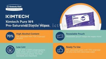 Kimtech Pure W4  STERILE Pre-Sat Wipers