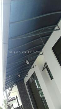 Mild Steel Polycarbonate Grey Colour(3mm)Skylight Awning with PVC Gutter-Frame&Bean Ms 1 1/2x 1 1/2(1.2)Hollow 