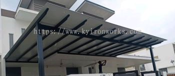 Mild Steel Aluminium Composite Panel (ACP 4mm)Pergola Roof Awning -Frame Ms 1 1/2x3(1.6) or Ms 2x4(1.6) Hollow ,Bean Ms 2x5(1.9)Hollow,Pillar Ms 4x4(1.9)Hollow 