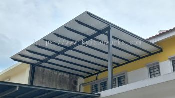 Mild Steel Aluminium Composite Panel (ACP 4mm)Pergola Roof Awning -Frame Ms 1 1/2x3(1.6) or Ms 2x4(1.6) Hollow ,Bean Ms 2x5(1.9)Hollow,Pillar Ms 4x4(1.9)Hollow 