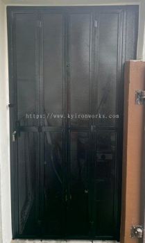 Mild Steel Perforated Plate Folding Door 