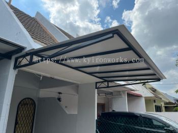 Mild Steel Aluminium Composite Panel (ACP 4mm)Skylight Awning -Frame Ms 1 1/2x 1 1/2(1.2)Hollow 