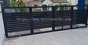 Mild Steel Aluminium/Diamond Net Main Gate (Folding/Swing)