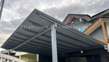 Mild Steel Aluminium Composite Panel (ACP 4mm)Pergola Roof Awning -Frame Ms 1 1/2x3(1.6) or Ms 2x4(1.6) Hollow ,Bean Ms 2x5(1.9))Hollow,Pillar Ms 4x4(1.9)Hollow 