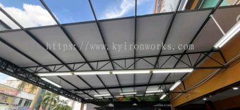 Mild Steel Metal Deck Pu Form Awning 