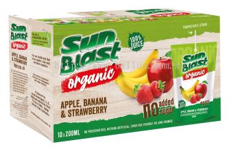 Sunblast Organic 100% Apple Banana Strawberry Juice