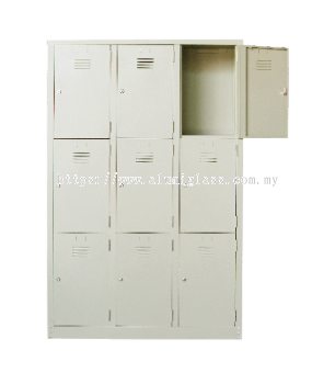 9 compartments steel locker