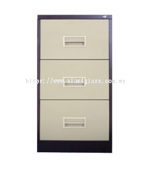 3 Drawer Filing Cabinet with Recess Handle