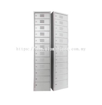 12 Compartment Steel Locker with Steel Swinging Door