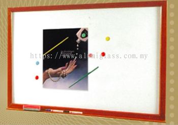 Wooden Frame Magnetic White Board-12