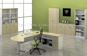 Executive Table, Swinging Door Cabinet, Open Shelf Cabinet BMB-180A-SET