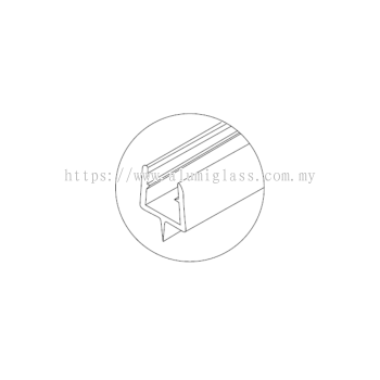 Shower Screen Rubber Seal Center P10BR,12BR