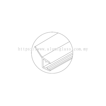 Shower Screen Rubber Seal 135 deg soft P10SW