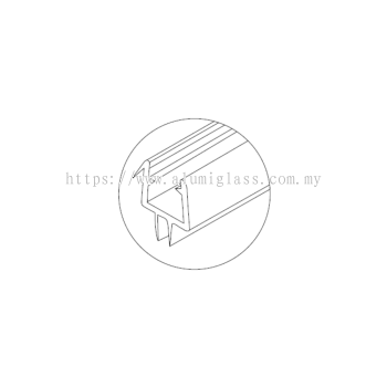 Shower Screen Rubber Seal Bottom P10WDR