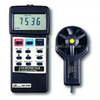 Lutron Anemometer (air flow + air velocity) - AM-4206