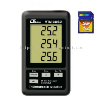 Lutron Thermometer Data Recorder (3 channel) - MTM-380SD