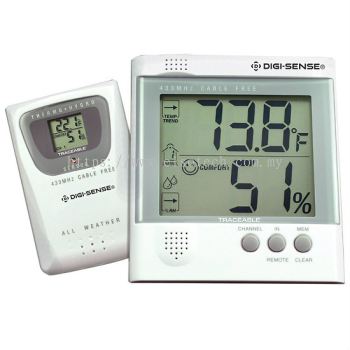 Digi-Sense Wireless Digital Thermometer and Humidity Set, 1 remote probe