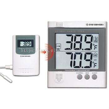 Digi-Sense Calibrated Wireless Digital Thermometer Set, 1 remote sensor