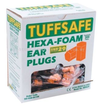TFF9580010K - ORANGE HEXA-FOAM EAR PLUGS (PR)