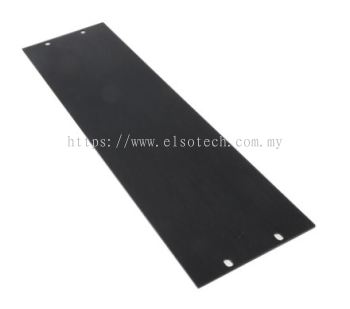 439-3334 - Front Panel, 3U, Shielded, Black, Aluminium