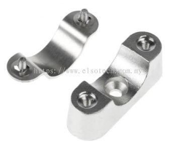 471-1316 - RS PRO Cable Clip Natural Screw 316 Stainless Steel Saddle Clamp, 25mm Max. Bundle