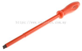  911-1128 - ITL Insulated Tools Ltd Flat Long Reach Screwdriver 10 x 1.6 mm Tip, VDE 1000V Approved