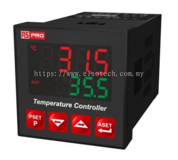  222-8144 - RS PRO DIN Rail PID Temperature Controller, 48 x 48mm 2 Input, 3 Output Relay, SSR, 115 V Supply Voltage ON/OFF, PID