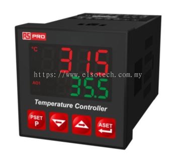  222-8142 - RS PRO DIN Rail PID Temperature Controller, 48 x 48mm 2 Input, 3 Output Relay, SSR, 24 V Supply Voltage ON/OFF, PID