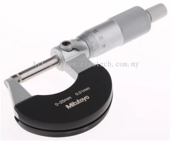  397-6584 - Mitutoyo 102-301 External Micrometer, Range 0 mm 25 mm