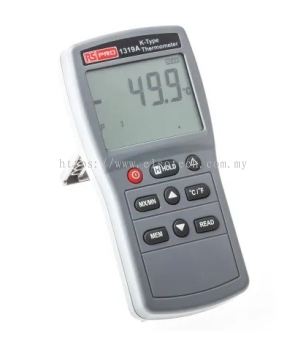 123-2215 - RS PRO 1319A Wired Digital Thermometer, K Probe, 1 Input(s), +1300 °C, +1999 °F Max, 0.3 % ± 1 °C, 0.3 % ± 2 °F Accuracy