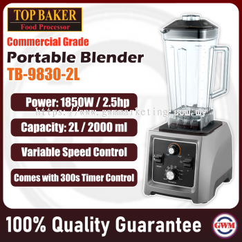 Top Baker | Commercial Heavy Duty Blender | 2L | 1850W | TB-9830-2L