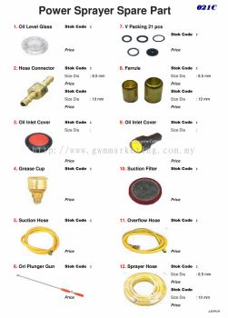 Power Sparyer Spare Part