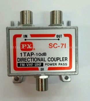 PX SC-71 2WAY SPLITTER DIRECTIONAL COUPLER 10DB FM-VHF-UHF (TAIWAN)