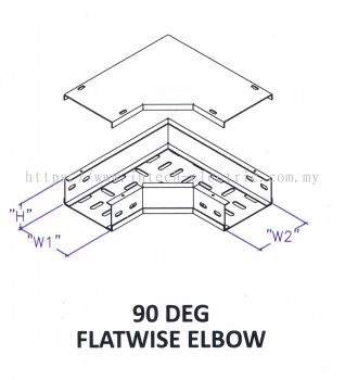 Though Type Perforated Cable Tray Fitting - 90 Deg Flatwise Elbow