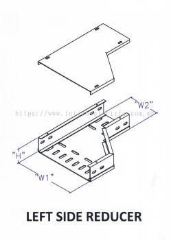 Though Type Perforated Cable Tray Fitting - Left Side Reducer