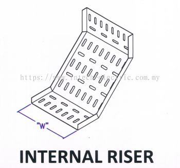Straight Edge Perforated Cable Tray Fitting - Internal Riser