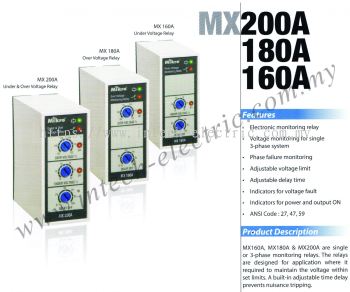 MIKRO MX200A-415 3-PHASE UNDER & OVER VOLTAGE MONITORING RELAY