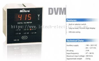 MIKRO DVM360 DIGITAL VOLTMETER WITH SELECTOR 