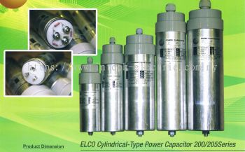 ELCO 200 SERIES 12.5 KVAR CYLINDER TYPE CAPACITOR BANK 440V C/W 1MTR WIRE (WEIGHT-1666G)