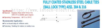FCST-Ball lock FULL Coated Stainless Steel Cable Ties 