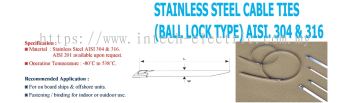 SST-BALL LOCK UNCOATED S.STEEL CABLE TIES 