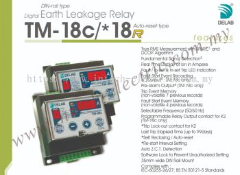 TM18c18R Digital Earth Leakage Relay 