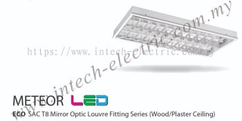 ECO SAC T8 Mirror Louvre Fitting [Wood-Plaster Mounted]