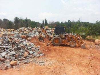 Backhoe Loader With Hydraulic Breaker